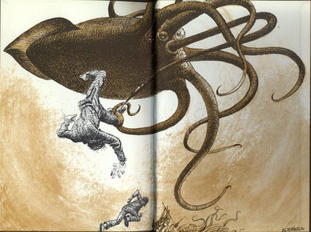Francis Carsac, Les Robinsons du Cosmos-L'hydre, dessin de Moebius.jpg